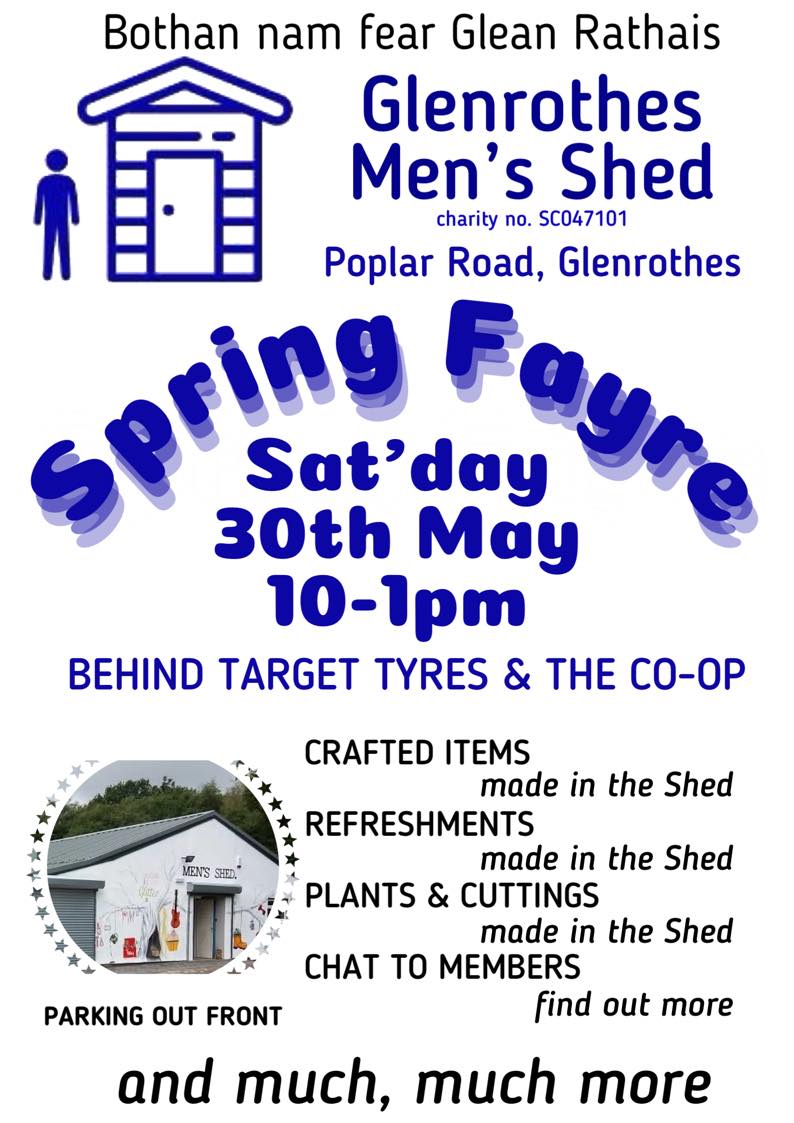 Glenrothes Menshed Fayre poster